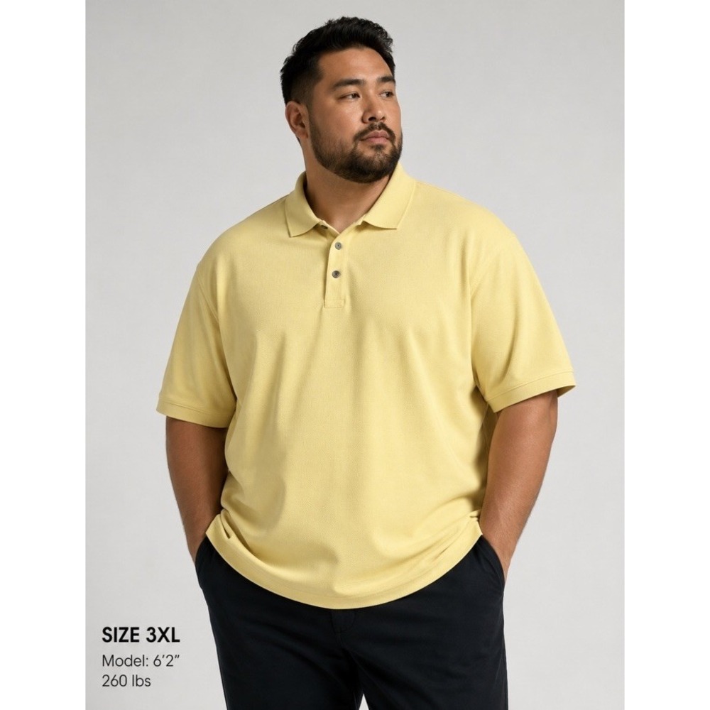 Axis LA Men's Polo T-Shirt Short Sleeve Yellow Size XXL